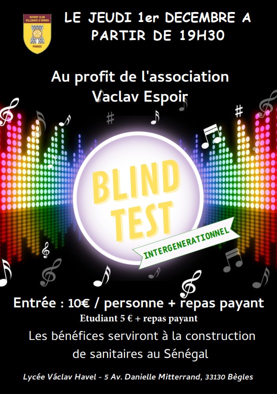 Affiche de la soirée