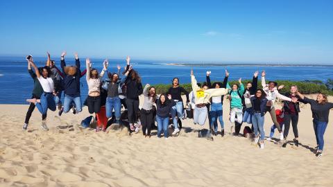 Les TST2S sur la dune du Pilat.